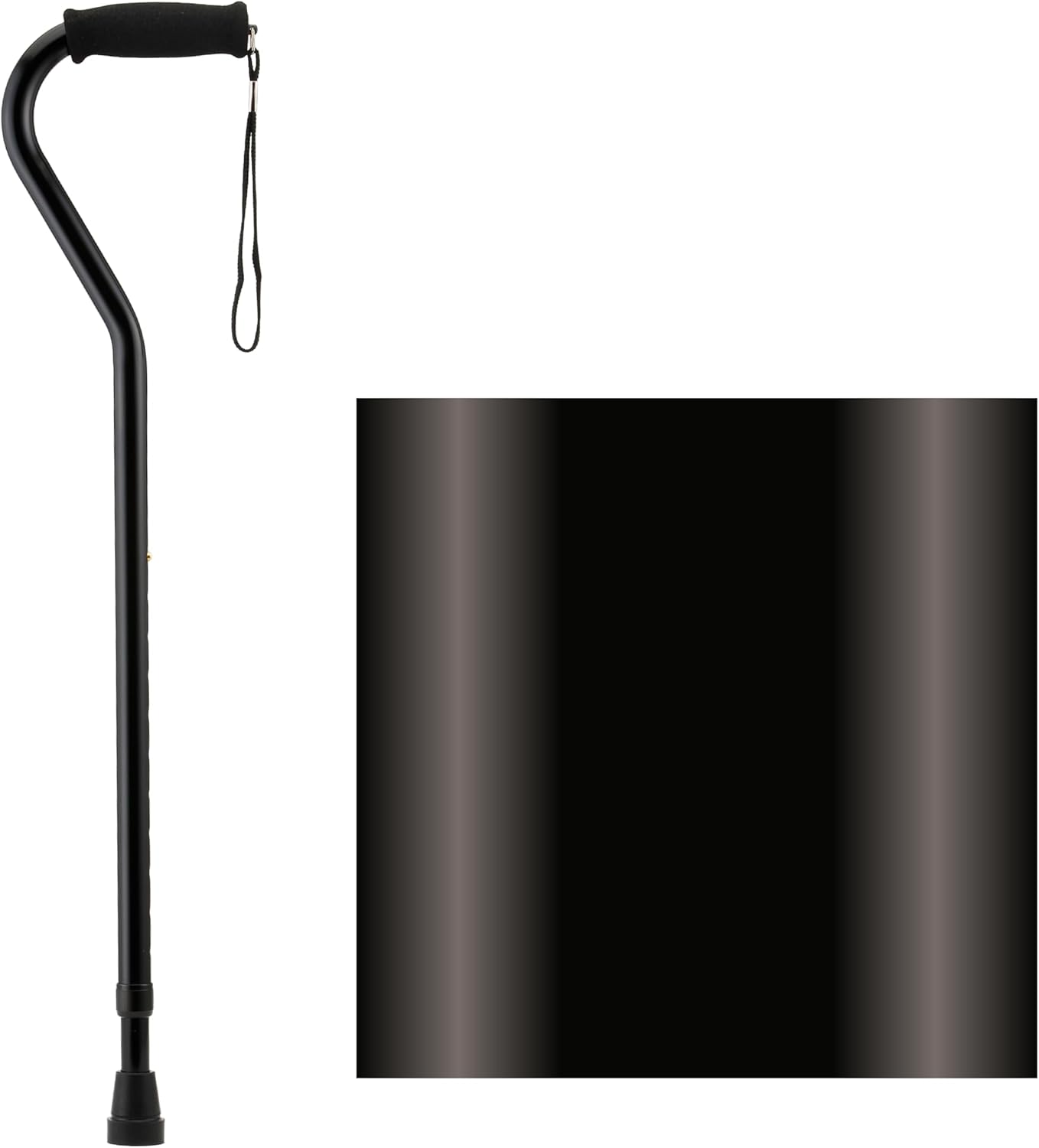 NOVA Offset Walking Cane for Seniors, Men & Women – Lightweight Adjustable Walking Cane with Soft Foam Grip, Wrist Strap