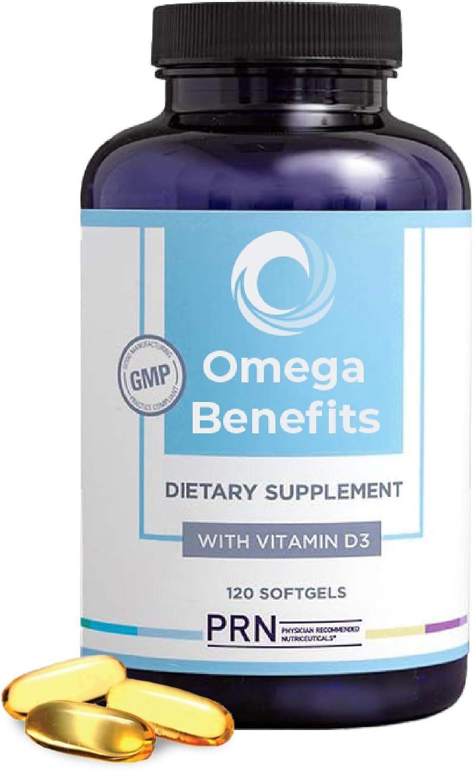 PRN rTG Omega 3 Supplement - 240 Softgels, 60-Day Supply | Fish Oil Omega 3 Supplements with 1680 mg EPA & 560 mg DHA, Omega-3 + Vitamin D for Skin, Joint, Brain, Eye & Heart Health