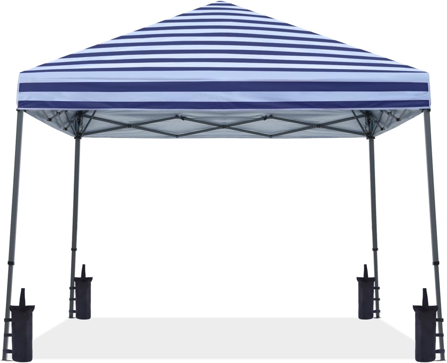 ABCCANOPY 11x11 Pop Up Canopy Tent, Stable Slant Leg Outdoor Shade, Black