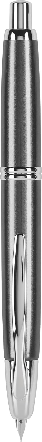 PILOT Vanishing Point Collection Refillable & Retractable Fountain Pen, Matte Black Barrel, Blue Ink, Fine Nib (60580)