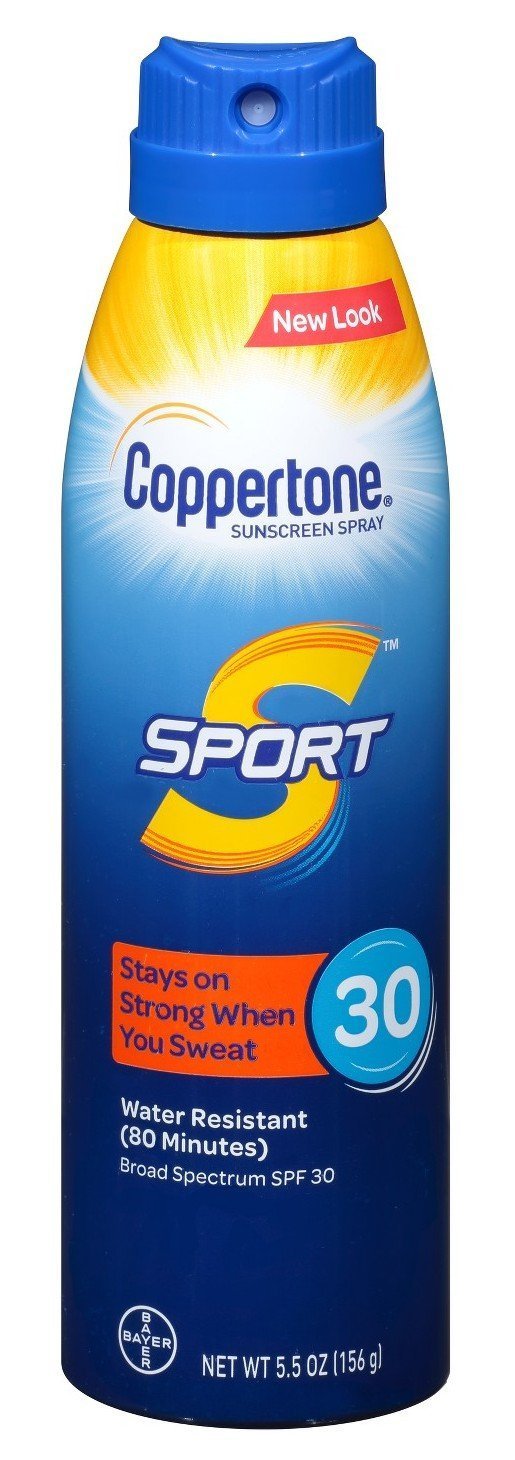 Coppertone SPF#30 Sport 4-In-1 Performance Spray 5.5 Ounce (Pack of 2)