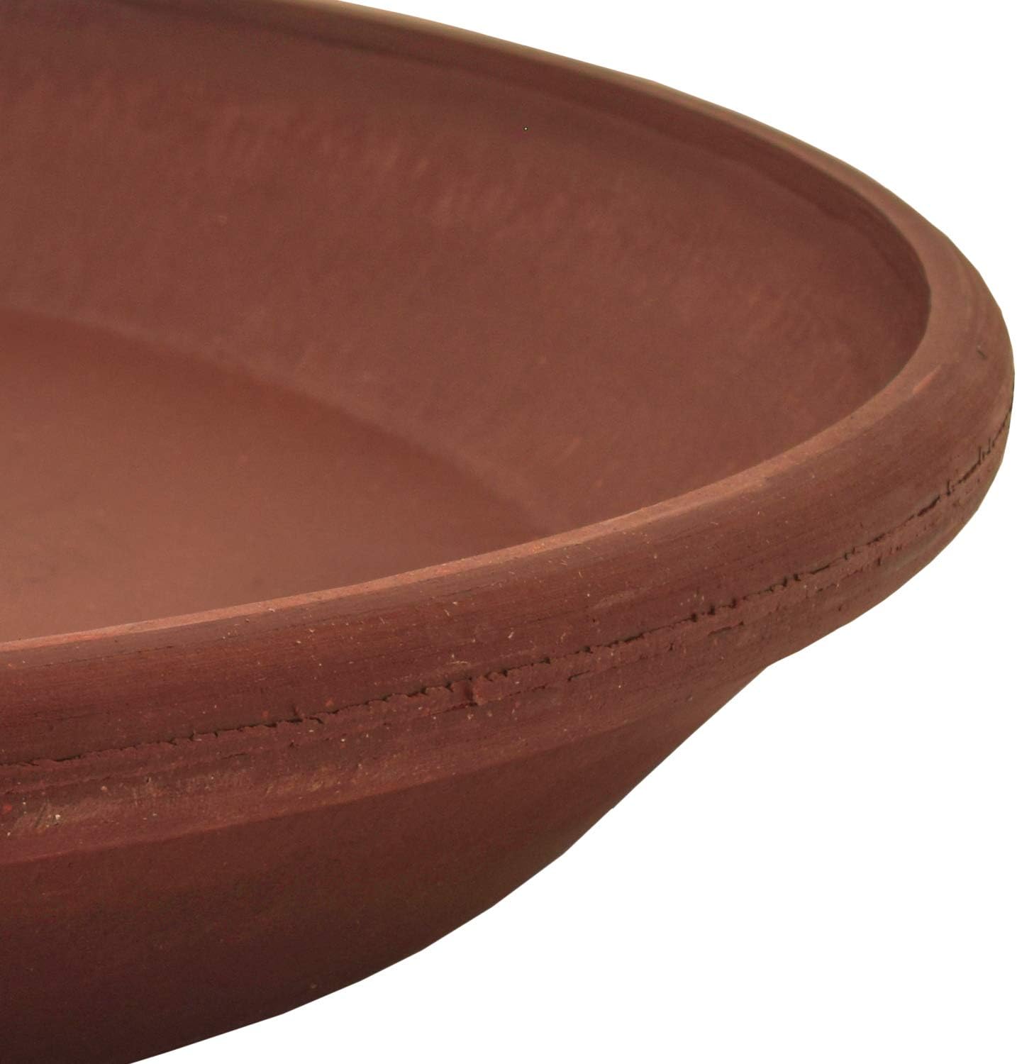 PSW Pot Collection AP25DC 10-inch Plastic/Stone/Wood Composite Plant Saucer Drip Tray – No Drainage Hole (Drillable), Indoor/Outer Water Tray, Dark Charcoal