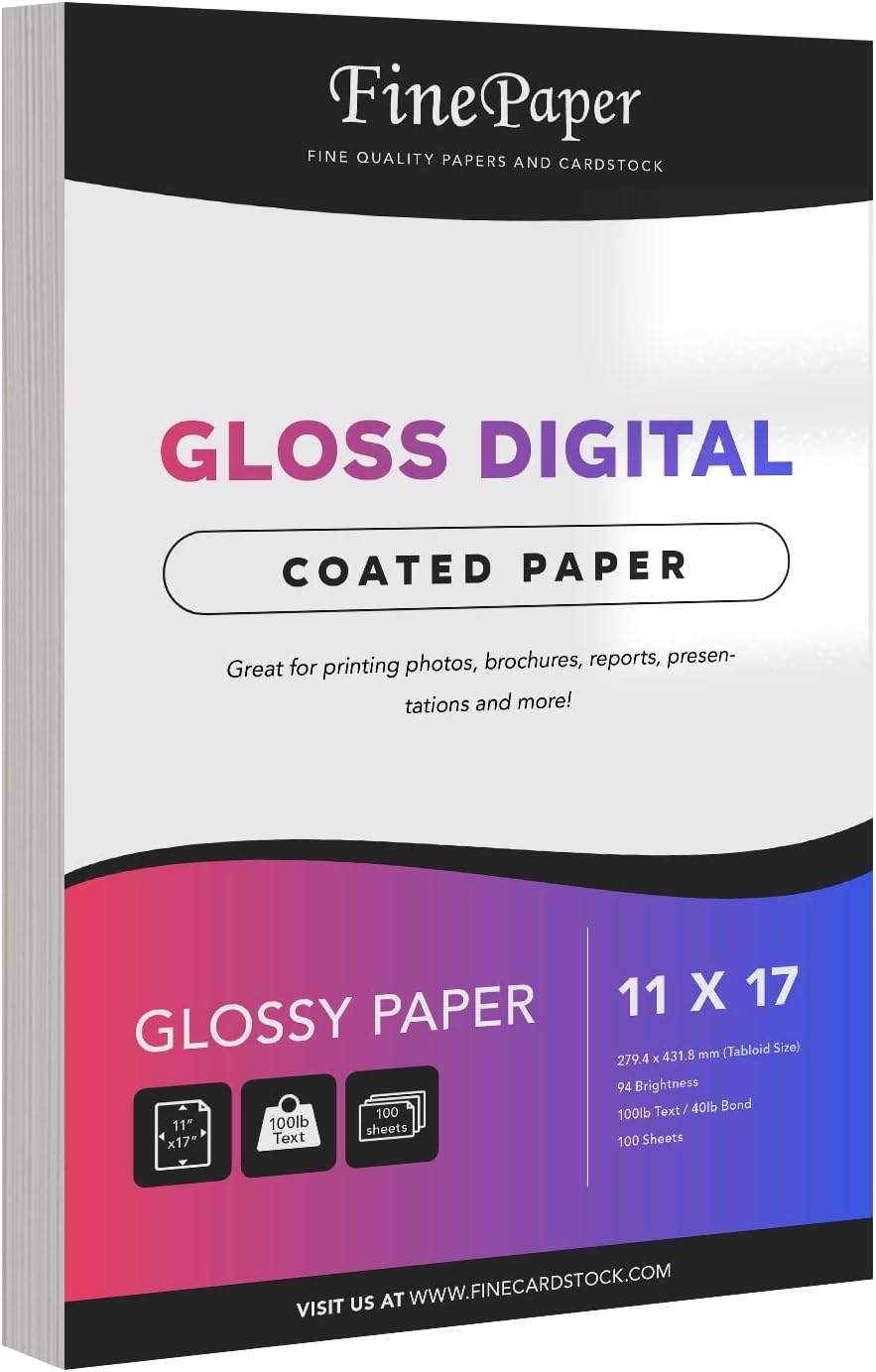 Gloss Digital Paper C2S – Perfect for Color Laser Printing, Design Proposals, Flyers