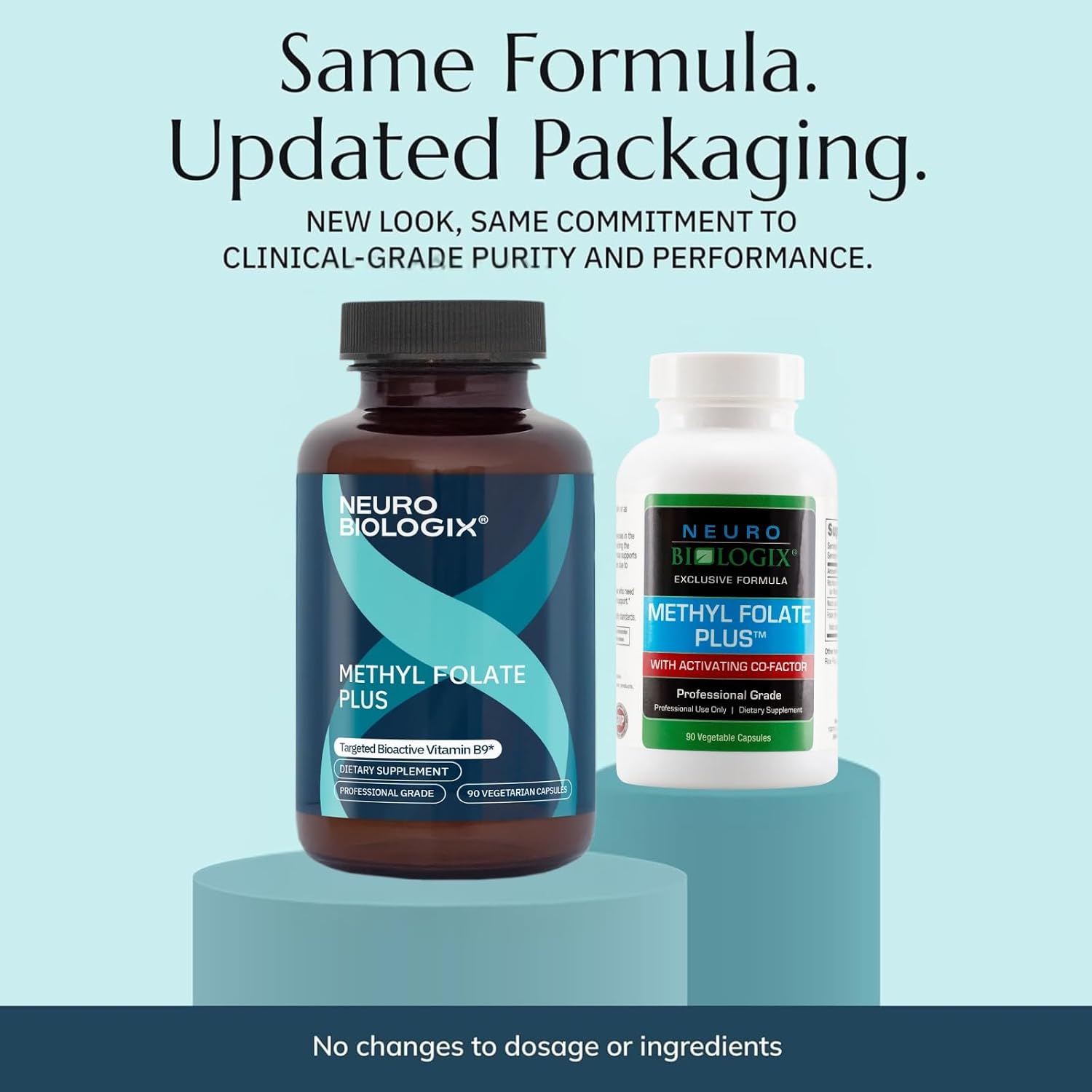 Neurobiologix Methyl Folate Plus, L-5 Methylfolate, 90 Capsules | Folinic Acid & B Vitamins, Brain & Heart Function, for Men & Women, Gluten-Free