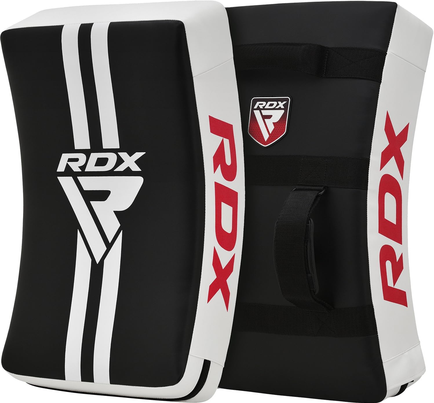 RDX Kick Shield Muay Thai Kickboxing, Heavy Curved Kicking Striking Body Pad, Punching Foot Target MMA Boxing Training, 3 Padded Handles