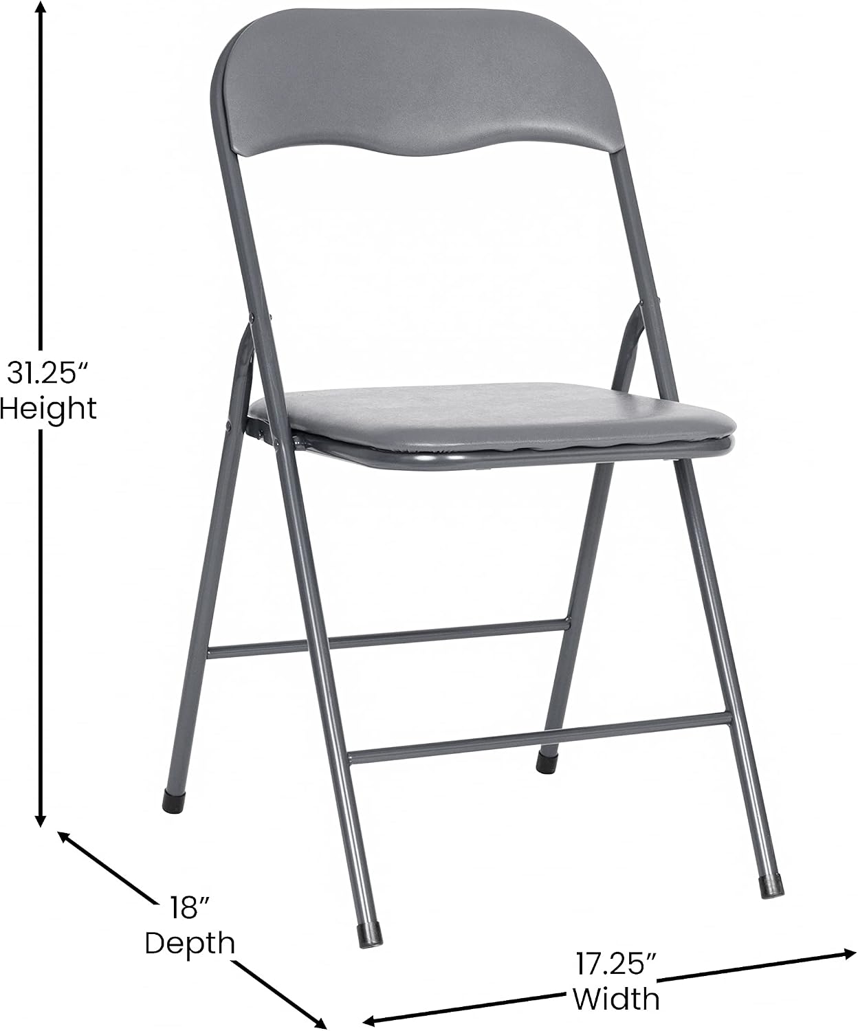 Flash Furniture Madelyn 33.5" Square Folding Multipurpose Card Table with Padded Vinyl Top, Portable Folding Game Table for 4 Players, Black
