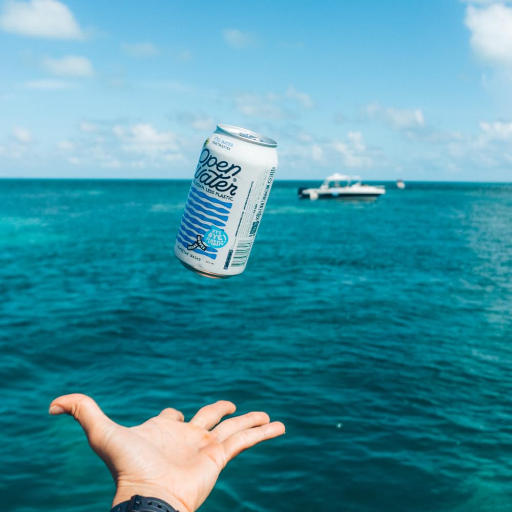 Open Water Still 12oz cans (2 cases, 24 cans) - Sustainable Aluminum Canned Still Water With Electrolytes - 7.0 pH Balanced BPA-Free Ultra-Purified Water