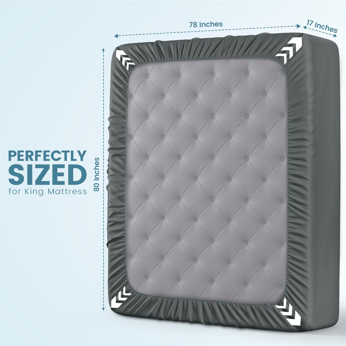 Waterproof Queen Size Mattress Protector fits Upto 17" deep Mattresses | Utopia Bedding 200 GSM Soft & Breathable Mattress Cover, Dirt-Proof, Noiseless, Machine Washable Fitted Sheet Style, White