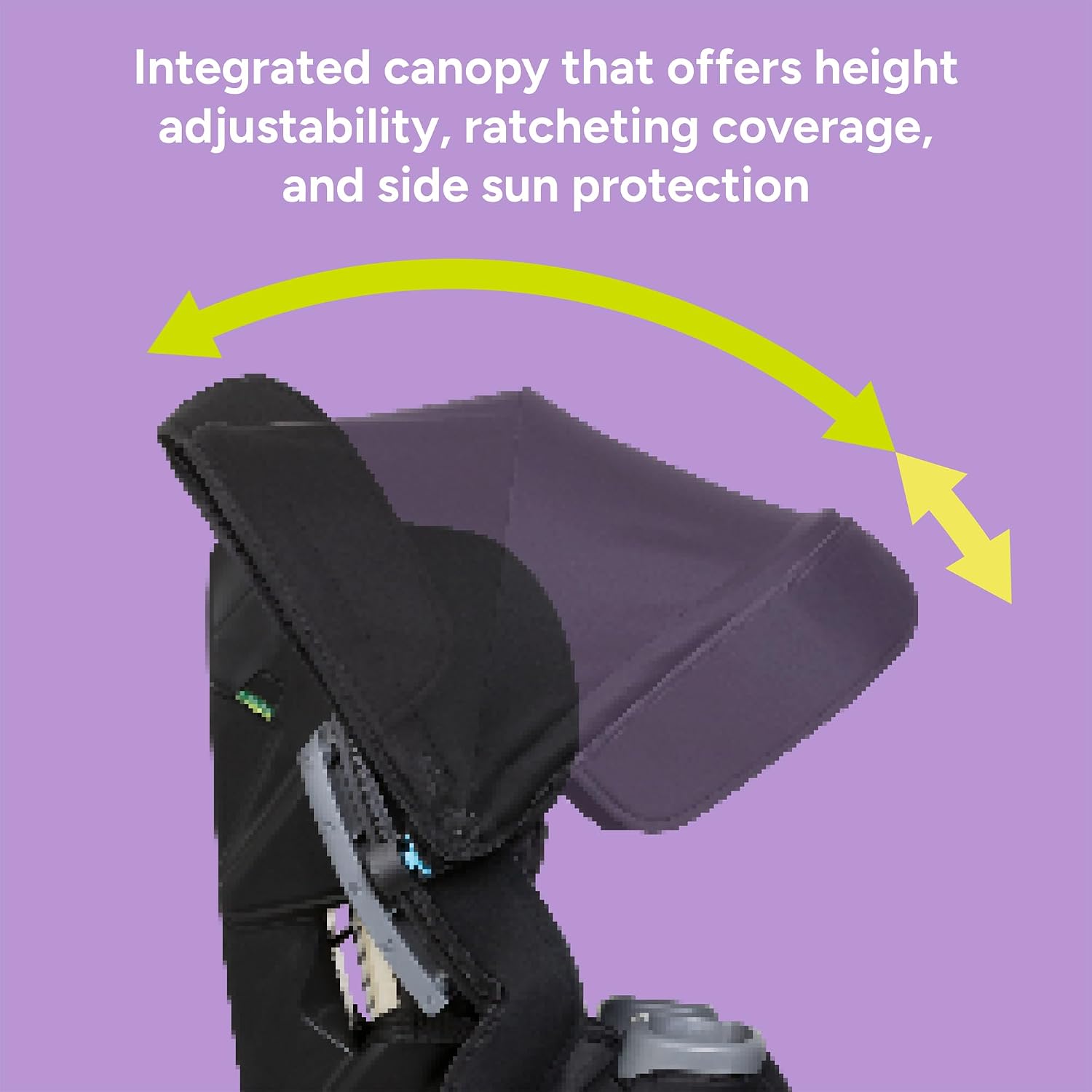 Baby Trend Cover Me™ 4-in-1 Convertible Car Seat, Vespa – Built-in Canopy, 4-Stage Growth System, Plush Comfort Padding, Multi-Position Recline