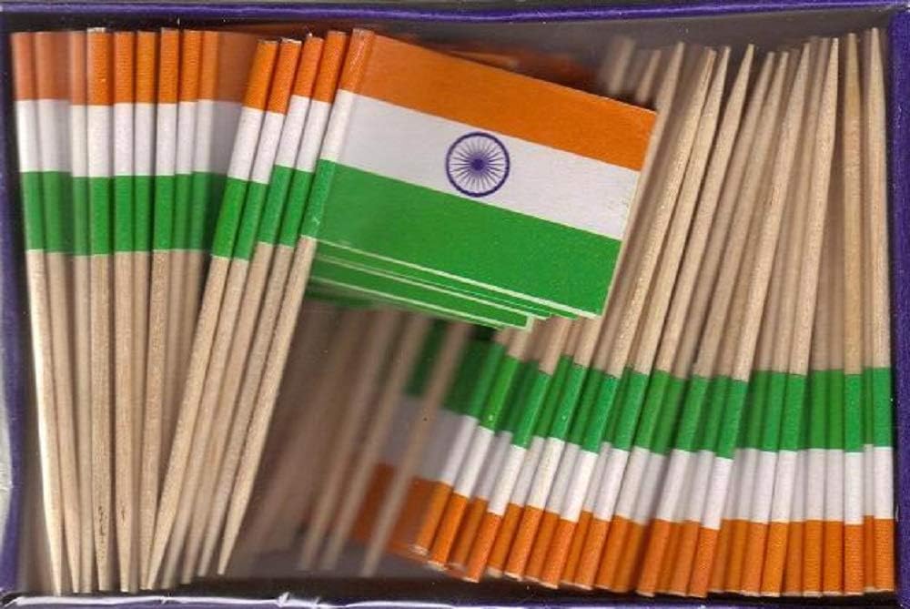 One Box of 100 Nicaragua Toothpick Flags, 100 Small Mini International Flag Cupcake Toothpicks or Cocktail Picks