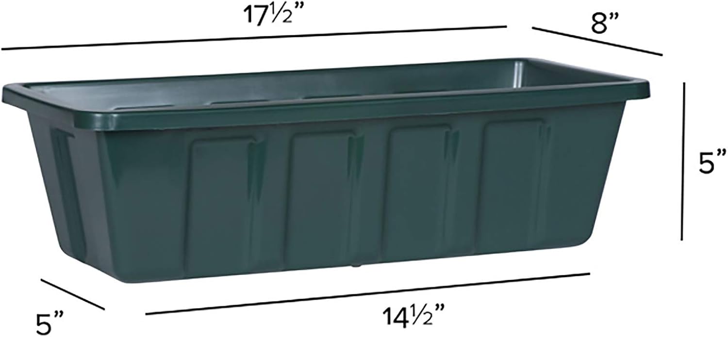 Root & Vessel Poly-Pro Plastic Flower Box Planter, White, 30-Inch
