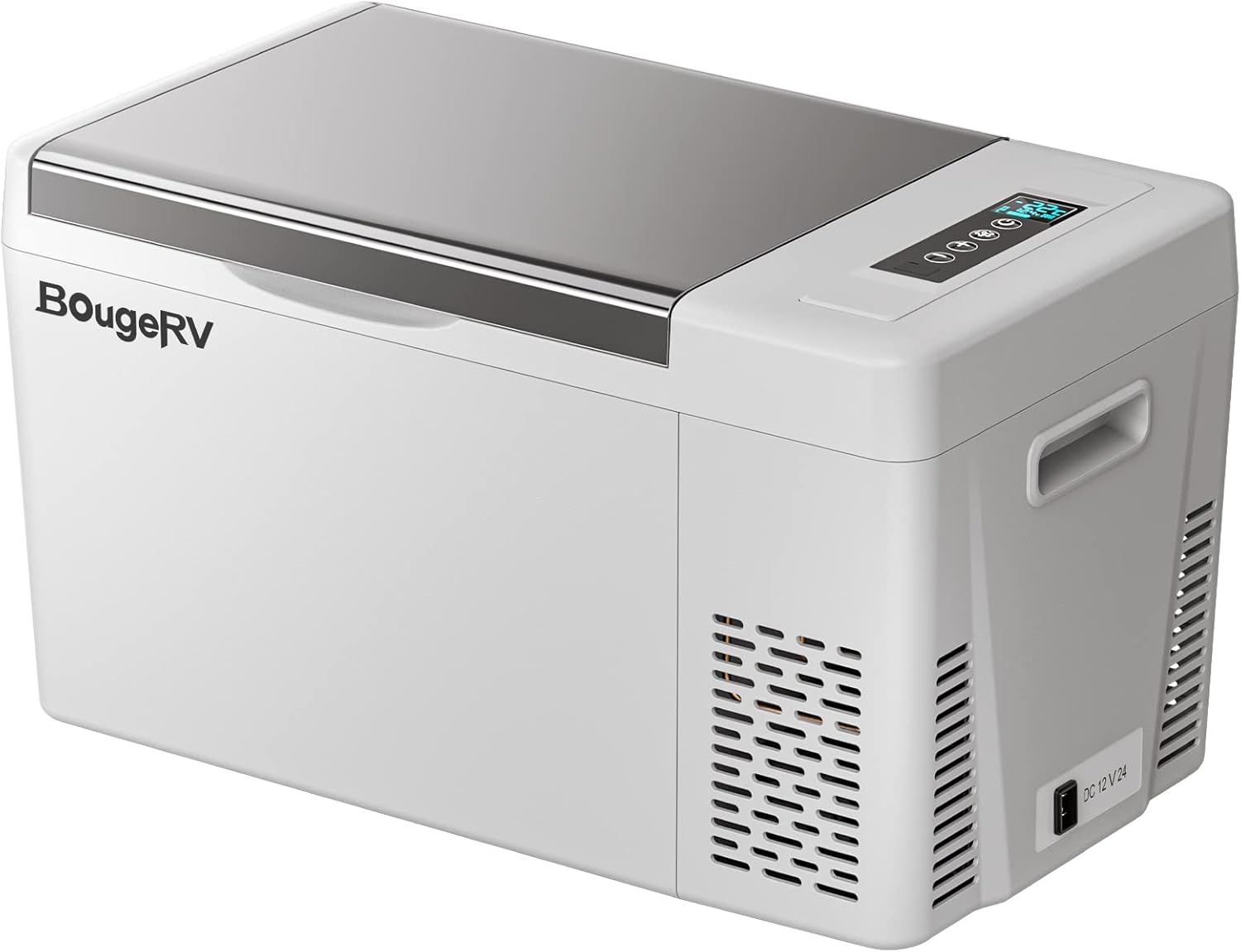 BougeRV 12v refrigerator 23 Quart, -8℉~50℉ Portable Freezer for Car, Grey