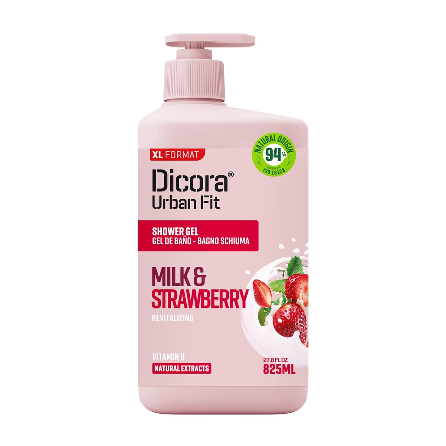 Dicora Urban Fit Shower Gel - Women and Mens Body Wash for All-Day Hydration - Prevents Premature Aging with Vitamin C - Citrus and Peach - 25.4 oz