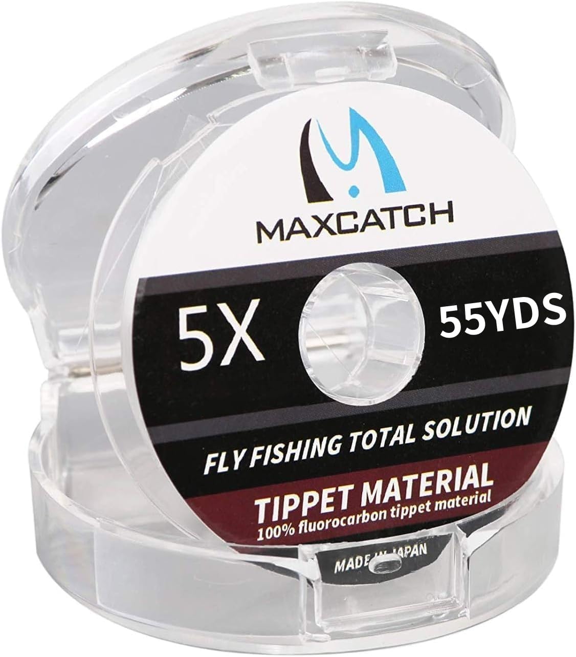 M MAXIMUMCATCH Maxcatch Fluorocarbon Fly Fishing Tippet Material Leader Line –Virtually Invisible – 55yards 0X-6X (Made in Japan)