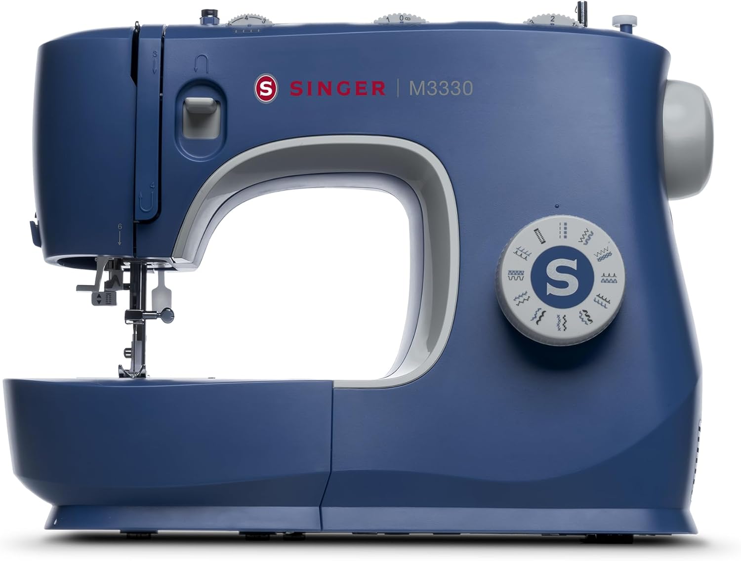 SINGER® M3330 Navy Blue Sewing Machine with Accessories, beginner-friendly