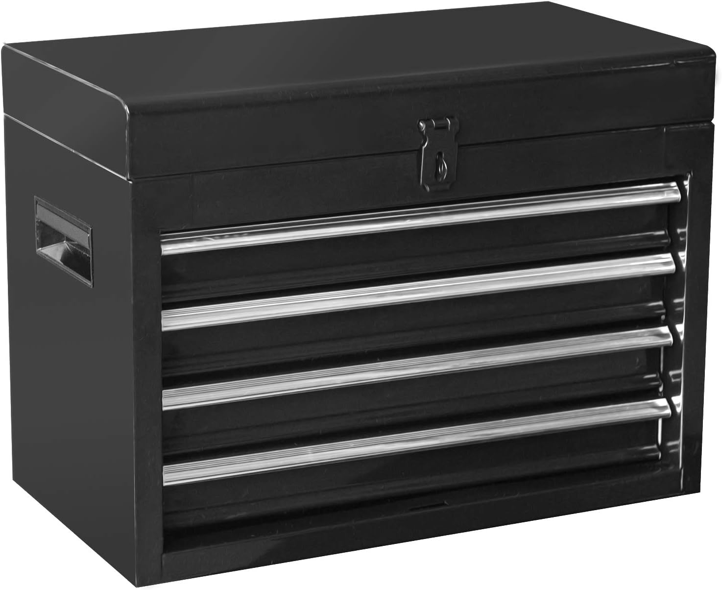 Road DAWG ATBT1204D-BLACK Torin Rolling Garage Workshop Tool Organizer: Detachable 4 Drawer Tool Chest with Large Storage Cabinet and Adjustable Shelf