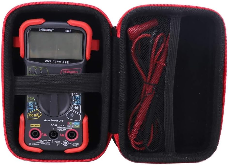 Aenllosi Hard Case Replacement for Fits INNOVA 3320/3340 Auto-Ranging Digital Multimeter (red)