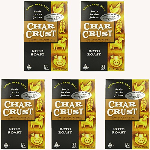 Char Crust Dry-Rub Seasoning - Kosher, CRC Parve (Roto Roast) (5 pack)