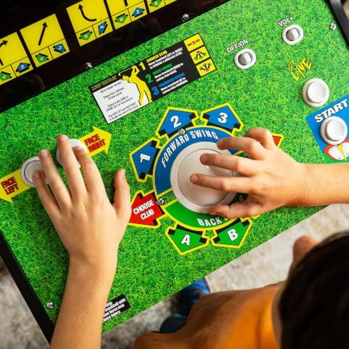 Arcade1Up Golden Tee 3D Deluxe Home Arcade, 8 Golf + Bowling Games | Over 5-Foot Video Game Machine with Trackball Controller