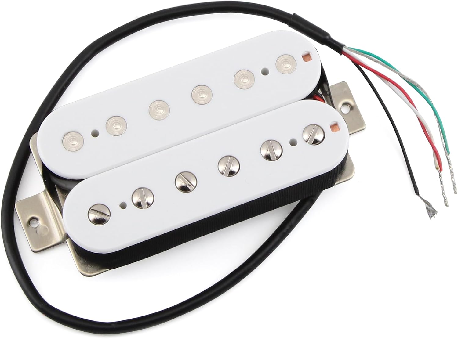 FLEOR Alnico 5 Guitar Pickup Double Coil Humbucker Pickups Neck and Bridge Set Black