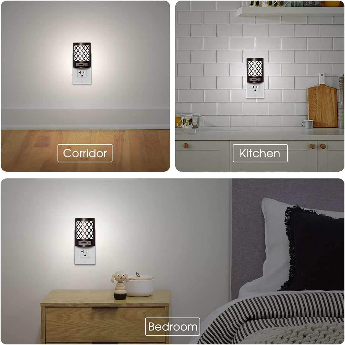 DORESshop Nights Lights Plug Into Wall, Plug in Night-Light, 3000K