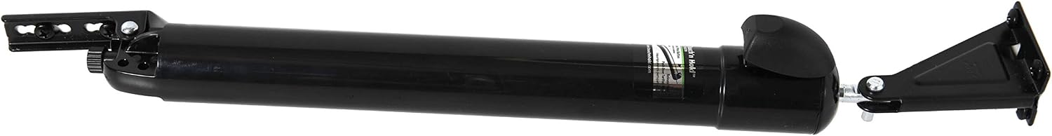 Touch 'n Hold Smooth Door Closer - Single Kit (Black) - Standard-Duty Door Closer with Touch-Button Hold Open Feature & Smooth Closing Motion – for (Medium & Lightweight) Storm, Screen Doors.