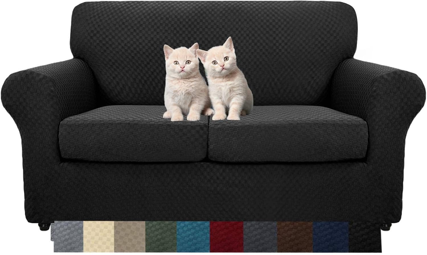 MAXIJIN Latest Recliner Slipcovers for Living Room 4 Pieces Stretch Jacquard Recliner Chair Cover Soft Fitted Recliner Protector with Elastic Bottom