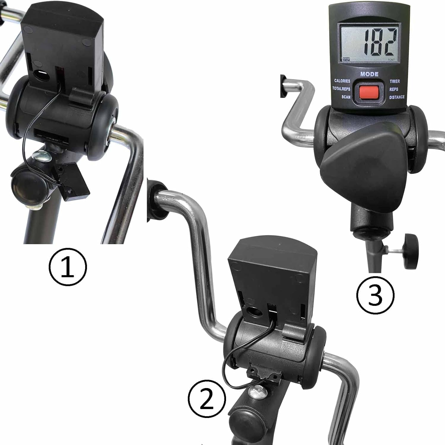Pedal Exerciser Bike Hand Arm Leg and Knee Peddler Adjustable Fitness Equipment for Seniors, Elderly Home Pedal Exercise Bike for Total Body