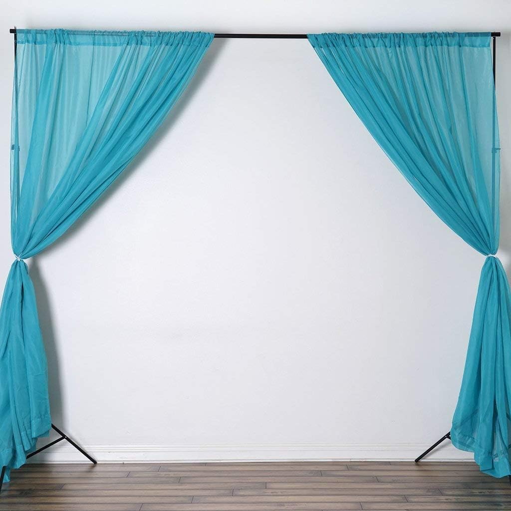 AK TRADING CO. 120" Wide (10Ft Wide) Sheer Voile Drape Panels for Backdrop, Wedding Events, Ceiling Drapes, Event Masking, & Decor - Select from 6ft to 50ft Length. (10 feet x 20 feet, Red)