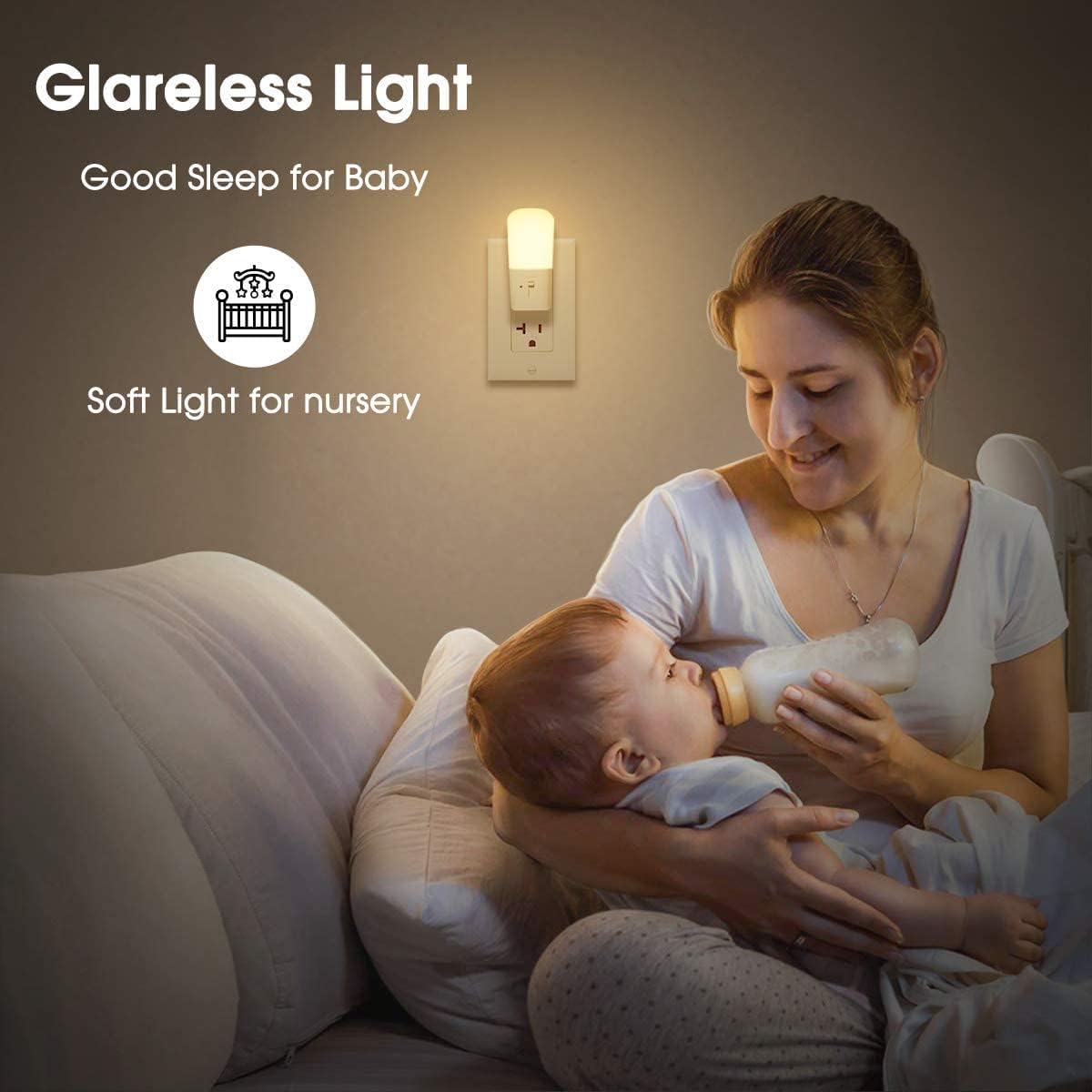 LOHAS-LED Plug in Night Light, Dimmable LED Night Lights Dusk to Dawn 2Pack