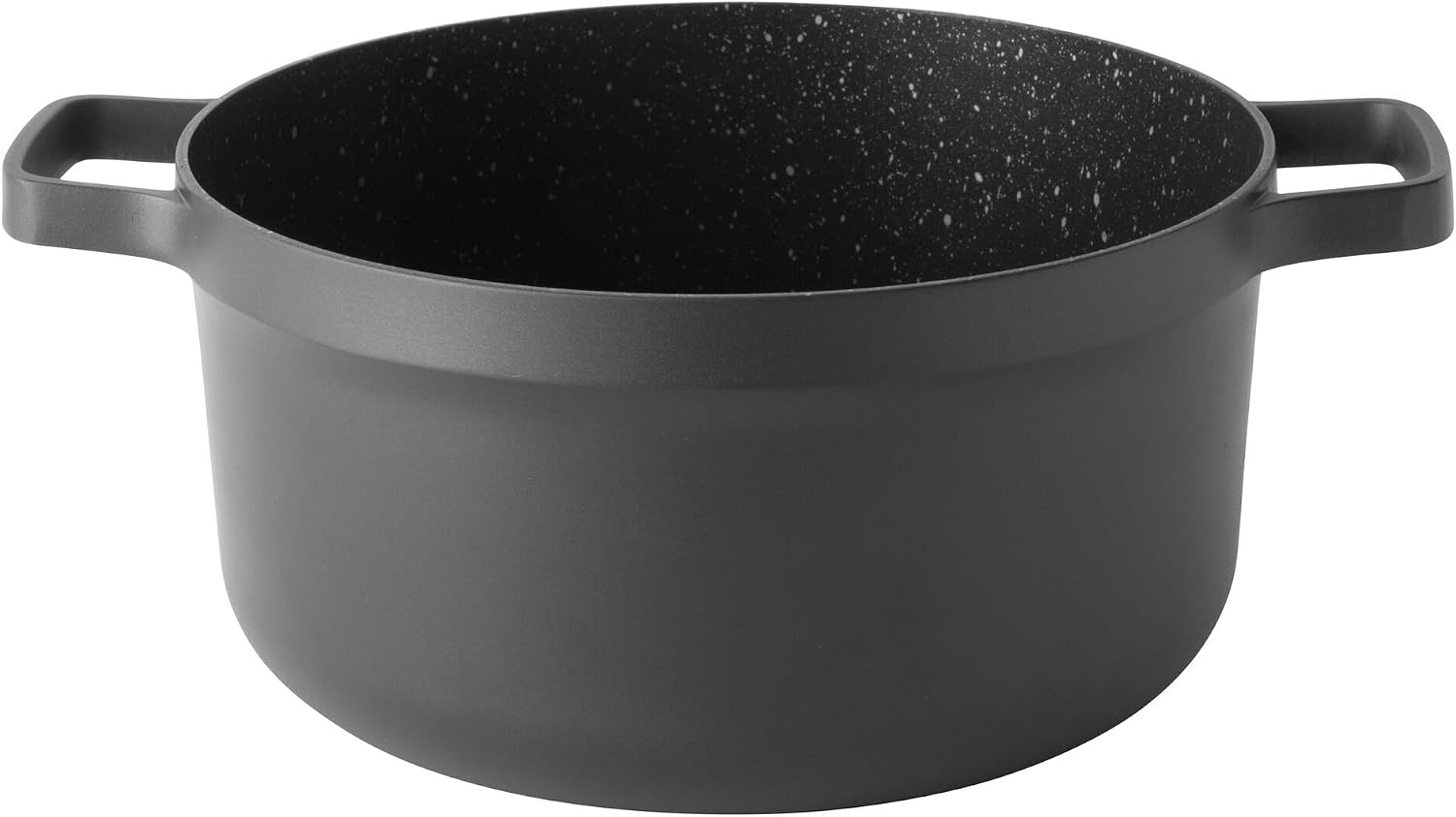Berghoff Gem Nonstick Cast Aluminum Stockpot with Glass Lid, 10" 5.2qt | Induction Cooktop Soup Pot, Detachable Handle