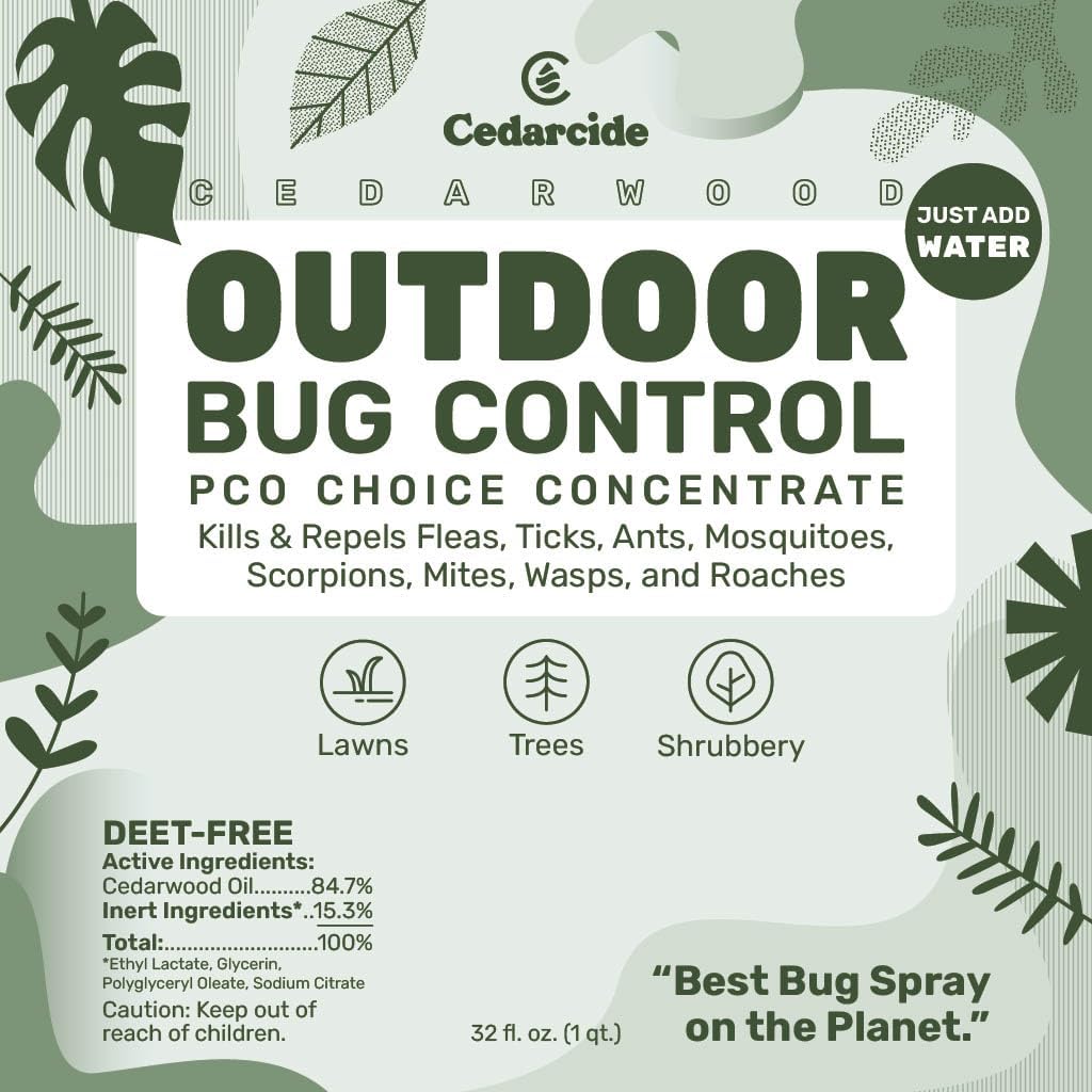 Cedarcide Complete Pest Control Kit (Small): Cedarcide Original Pint + Outdoor Bug Control Concentrate, & Cedar Granules