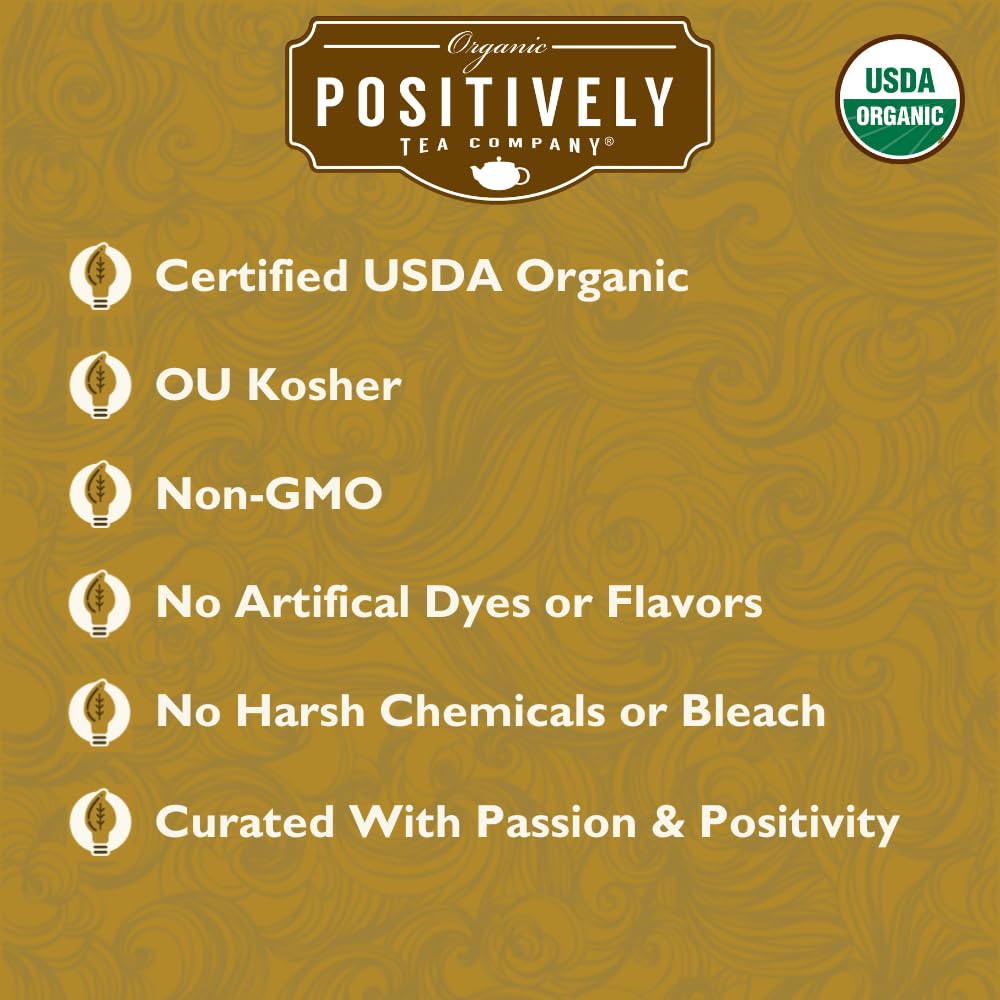 Organic Positively Tea Company, Yerba Mate Tea, (Unsmoked) Loose Leaf, 16 Ounce