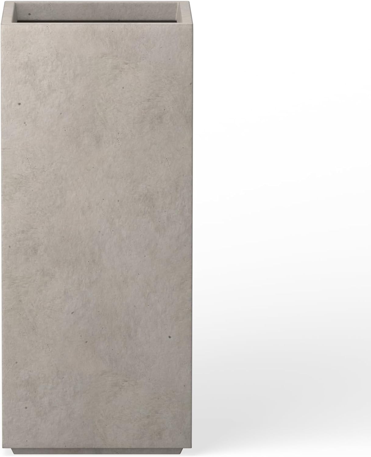 Kante Accent Column Square Pale Gray Concrete Planter 23.6" H, Outdoor