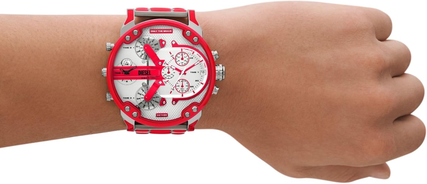 Diesel Mr. Daddy 2.0 Men's Watch, Stainless Steel Chronograph Sports Watch for Men