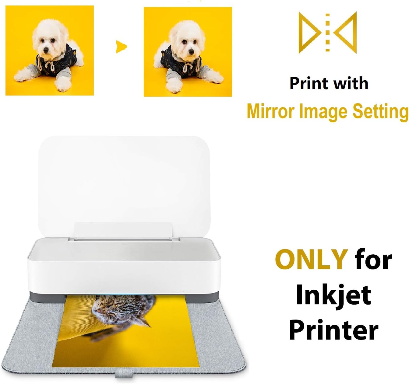 A-SUB Iron On Heat Transfer Paper for Light T-Shirts 20 Sheets 8.5x11 inch