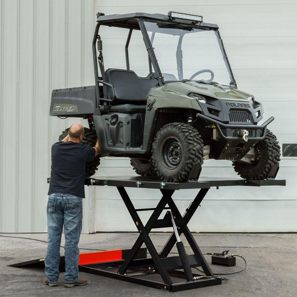 Black Widow 60" W UTV Lift Table, 2,500 lb, Air/Hydraulic, ATV Motorcycle
