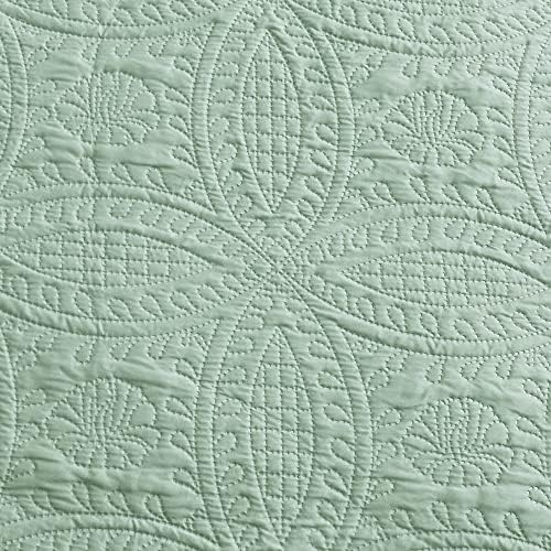 Love's cabin Quilts for Queen Bed Blue Bedspreads - Soft Bed Summer Lightweight Bedspread Comforter - Modern Style Coin Pattern Coverlet for All