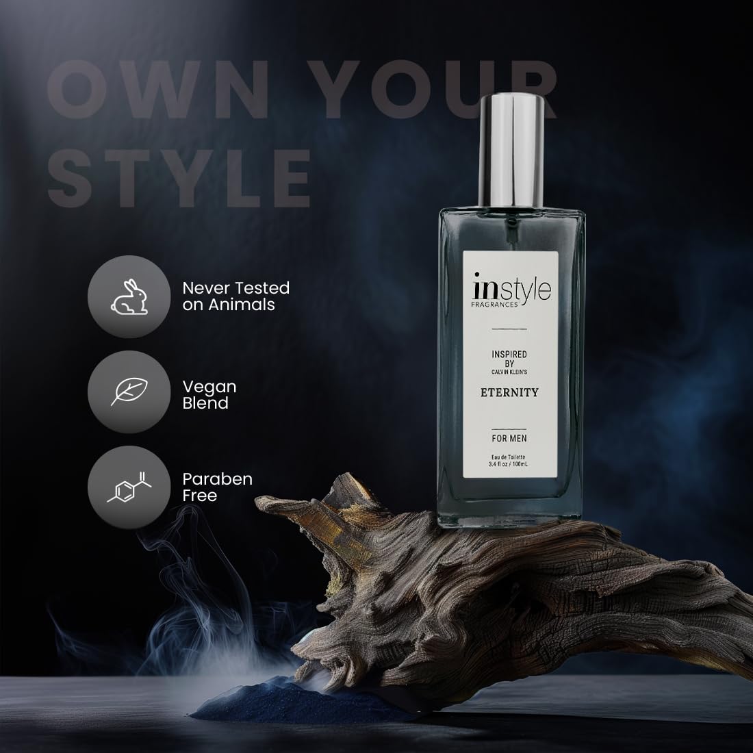 Instyle Fragrances | Inspired by Ralph Lauren's Romance | Women’s Eau de Toilette | Vegan, Paraben Free, Phthalate Free | Never Tested on Animals | 3.4 Fluid Ounces