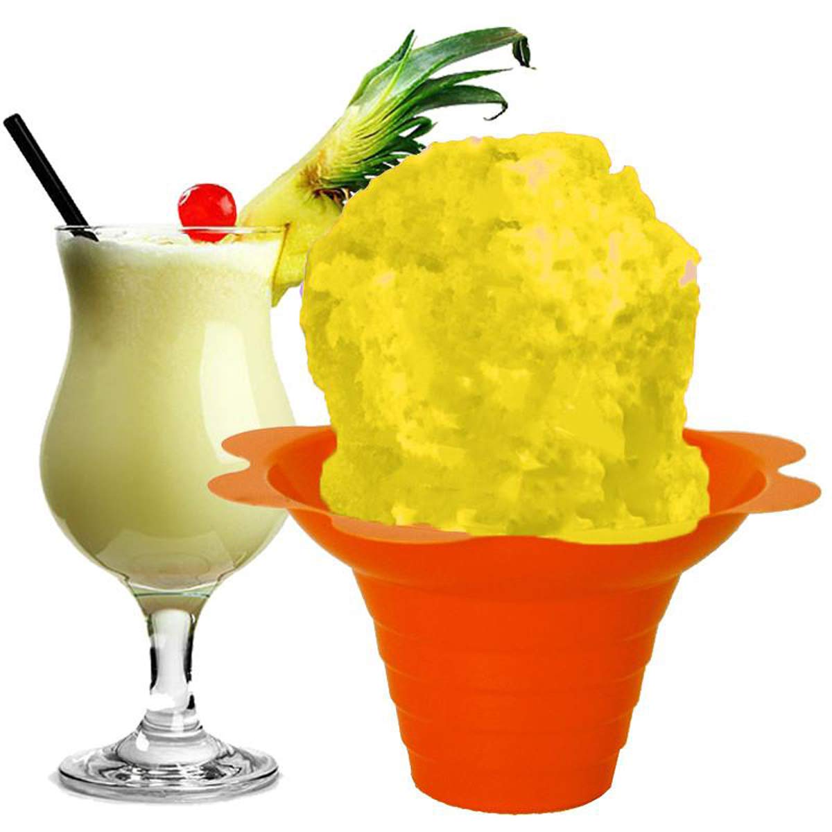 Hypothermias Shaved Ice and Snow Cone Syrup Unsweetened Flavor Concentrate - 4 Fl Oz - Makes 1 Gallon of Ready to Use Syrup - Piña Colada - Must