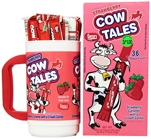 Goetze's Cow Tales Candy Tumbler, Strawberry, 100 Count