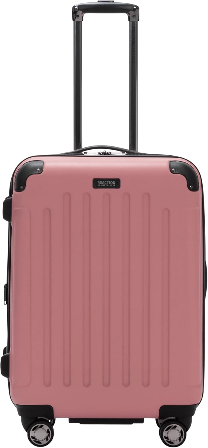 Kenneth Cole REACTION Renegade Luggage Expandable 8-Wheel Spinner Lightweight Hardside Suitcase, Champagne, 20-Inch Carry On
