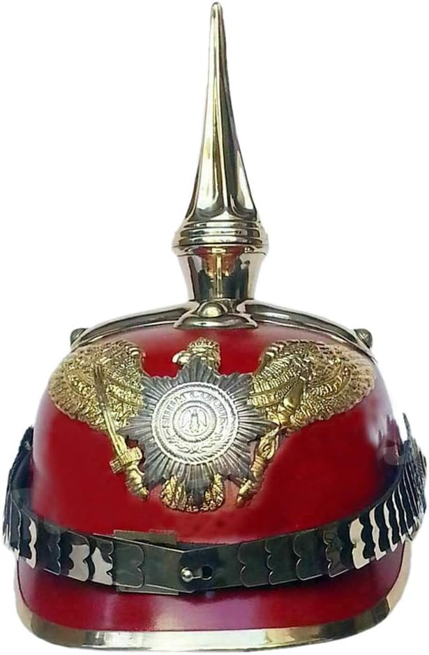 warrior point Prussian Leather Helmet WWI German Imperial Pickelhaube Helmet Conical Spike Hat helmet