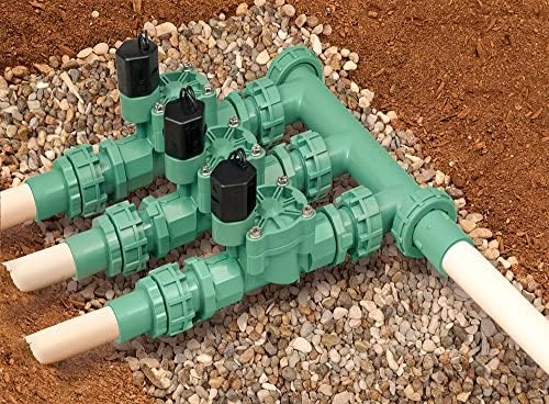 Orbit 91207 3-Valve Preassembled Sprinkler Manifold for Poly Pipe