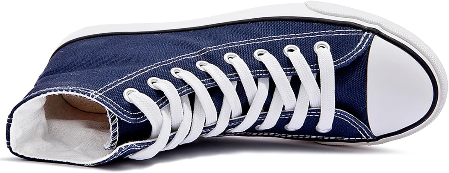 Womens Canvas Sneakers High Top Lace ups Casual Walking Shoes