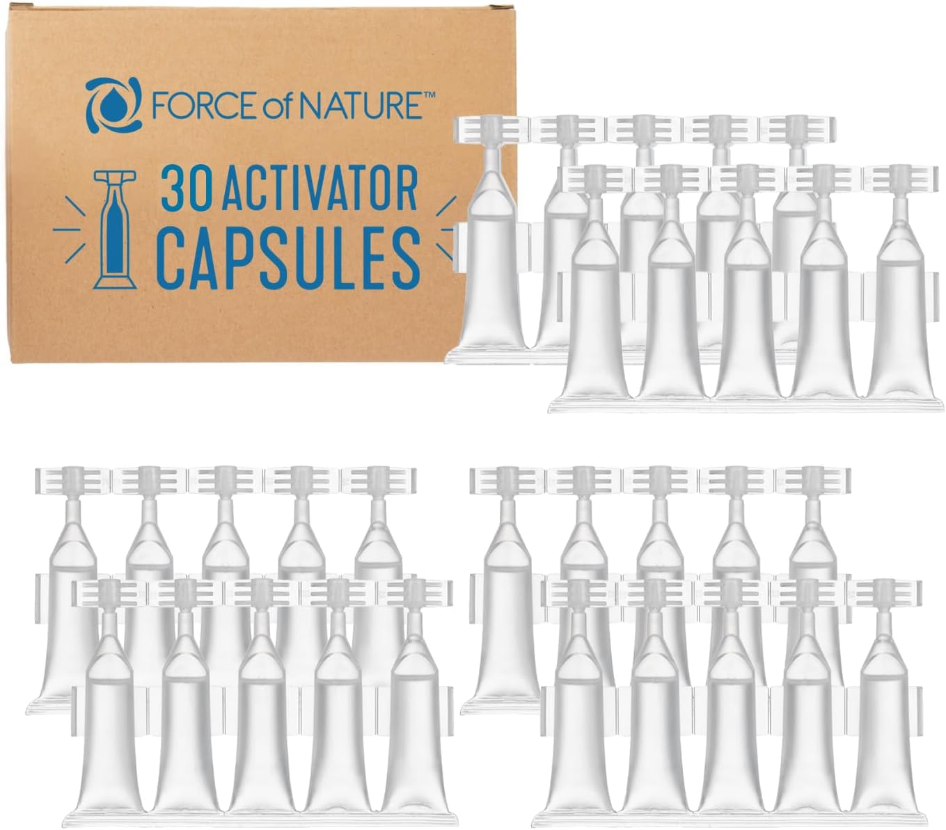 Force of Nature Cleaner & Disinfectant Capsule Refills - 25 ct | EPA-Registered, Non-Toxic Cleaning, Deodorizing, Sanitizing - Refills Make 25 Bottles (12 oz each) Replaces Multiple Cleaners