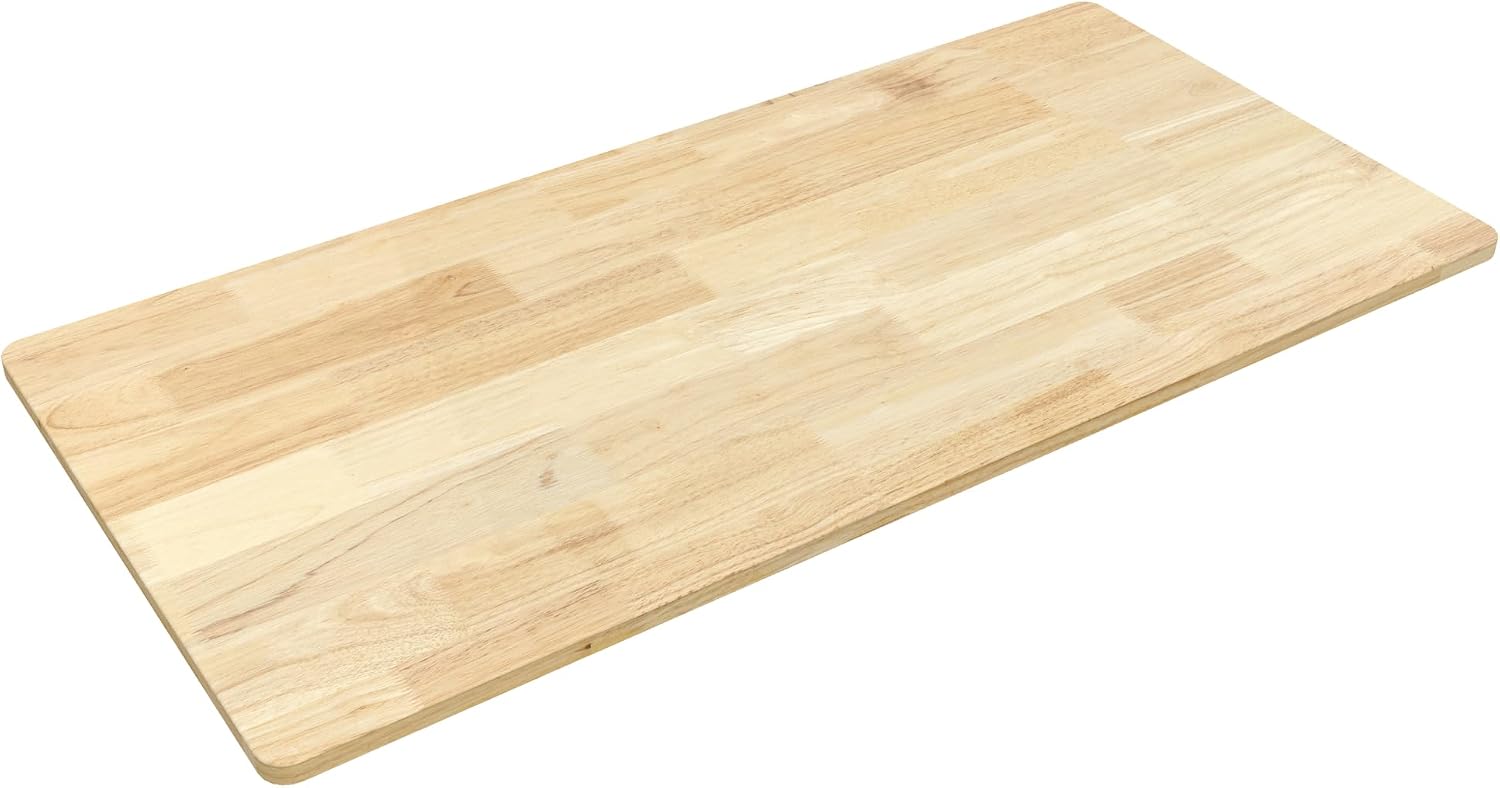 FLEXISPOT Acacia Solid Wood 55"x28" Butcher Block Desktop, Walnut | Acacia Solid Wood, Thick Beveled Edge, For Standing Desk, Office Table, Workbench, DIY Furniture Projects