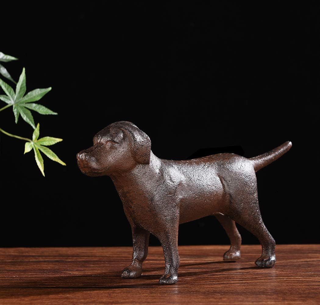 BRASSTAR Cast Iron Labrador Dog Statue Indoor Outdoor Decor