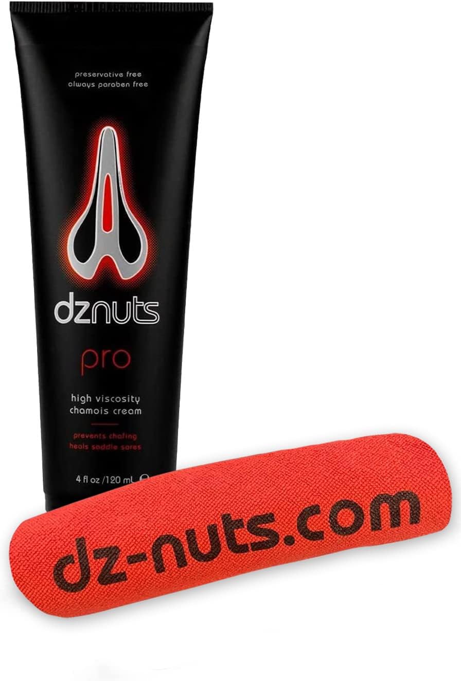 dznuts Men's Pro Chamois Cream, Anti -Chafing Cream for Saddle Sores, Chafing, Rubbing, Inner Thighs Friction for Cyclists, Runners, Triathletes