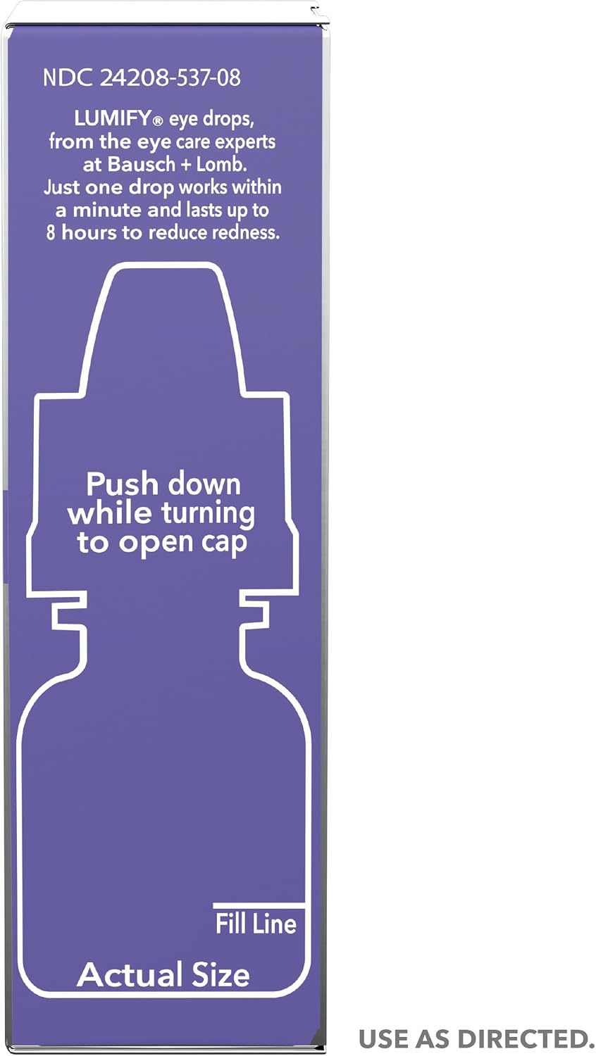 LUMIFY Redness Reliever Eye Drops, for Whiter & Brighter Looking Eyes, 0.08 Fl Oz (2.5 mL)